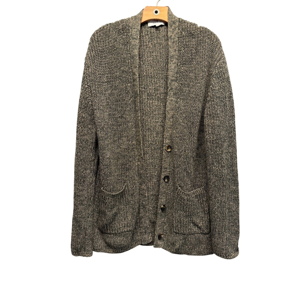 Anthropologie John & Jenn Oversized Button Up Cardigan Sweater Med Chunky Knit